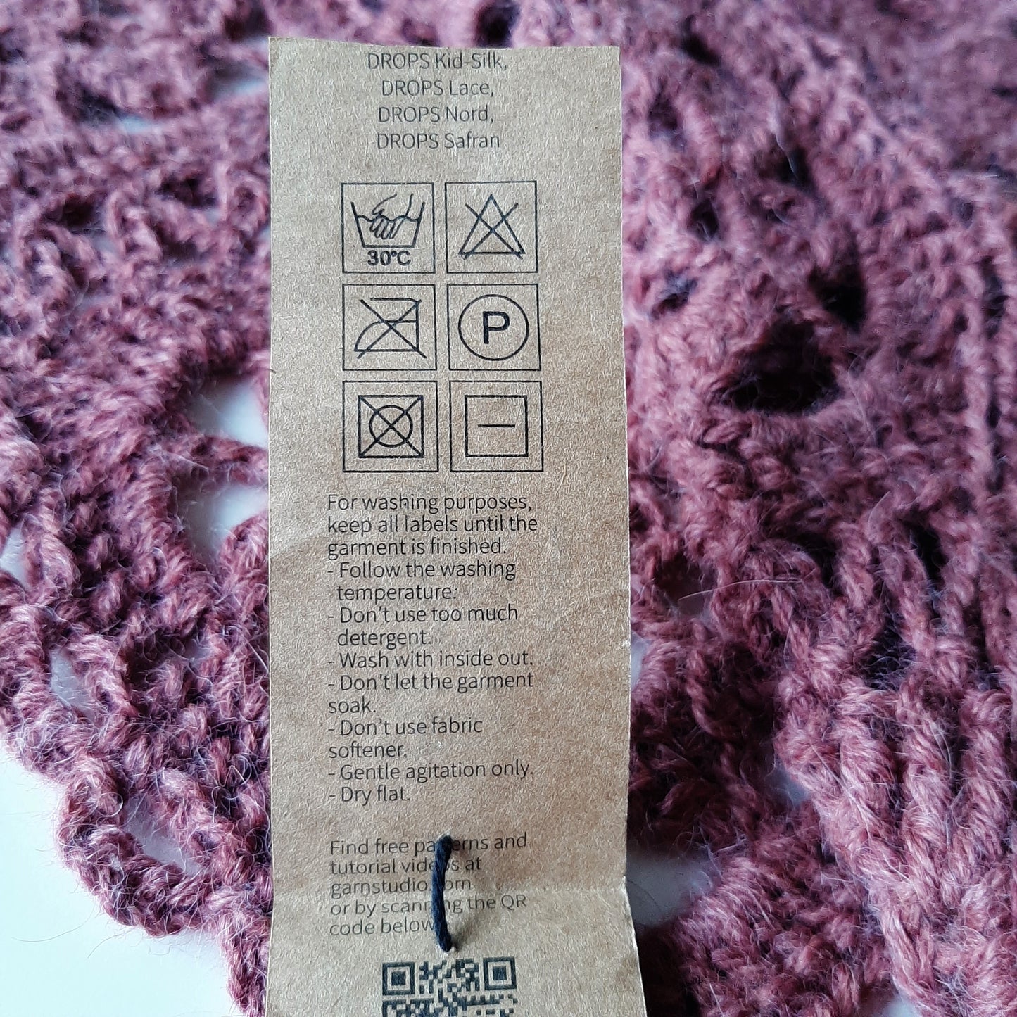 Homemade - Hæklet babytæppe, lavendel alpaca