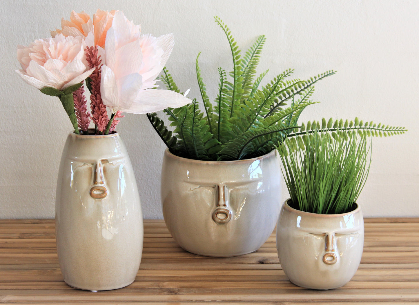2HAVE - Keramik vase Face - lys
