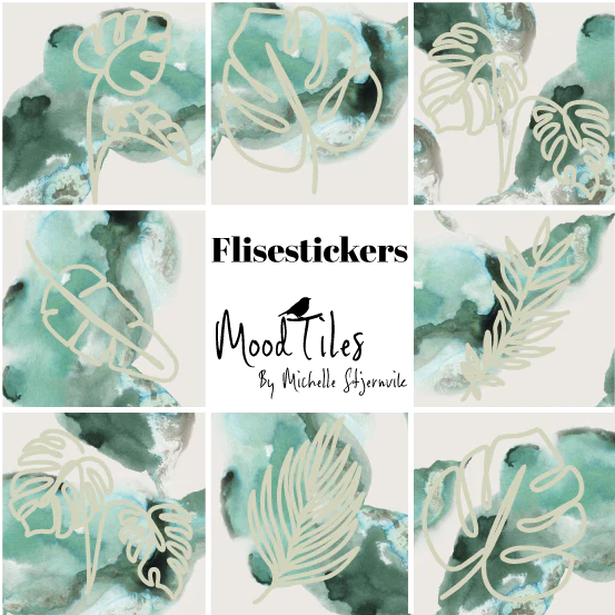 Moodtiles - Flisestickers med grønne blade