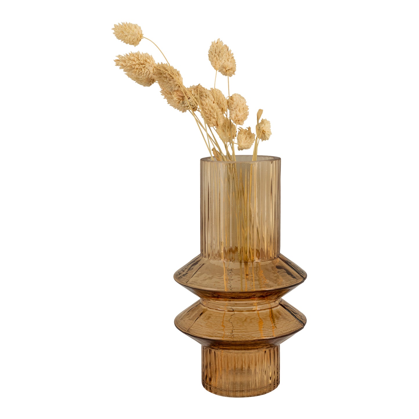 House Nordic - Vase i ravfarvet glas