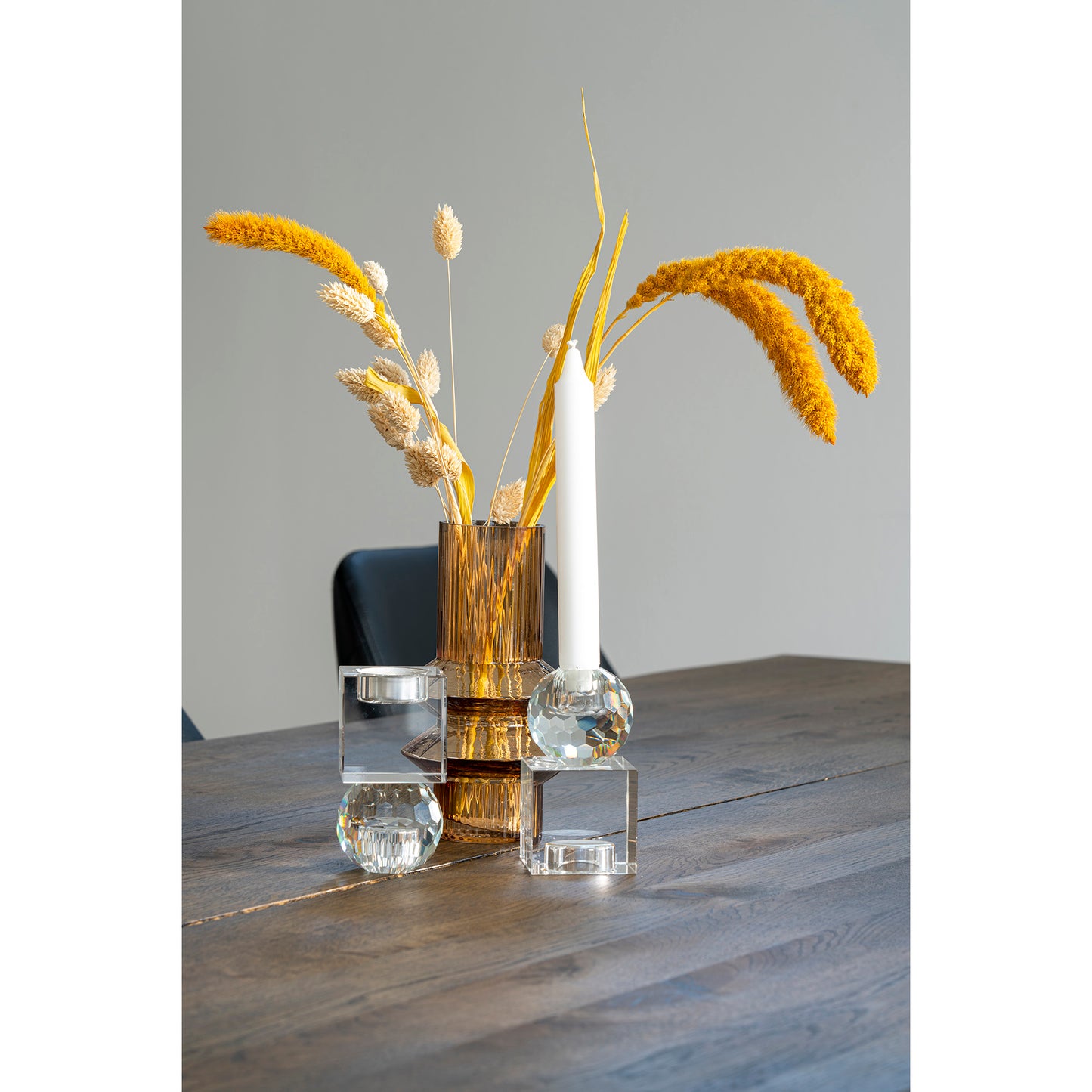 House Nordic - Vase i ravfarvet glas