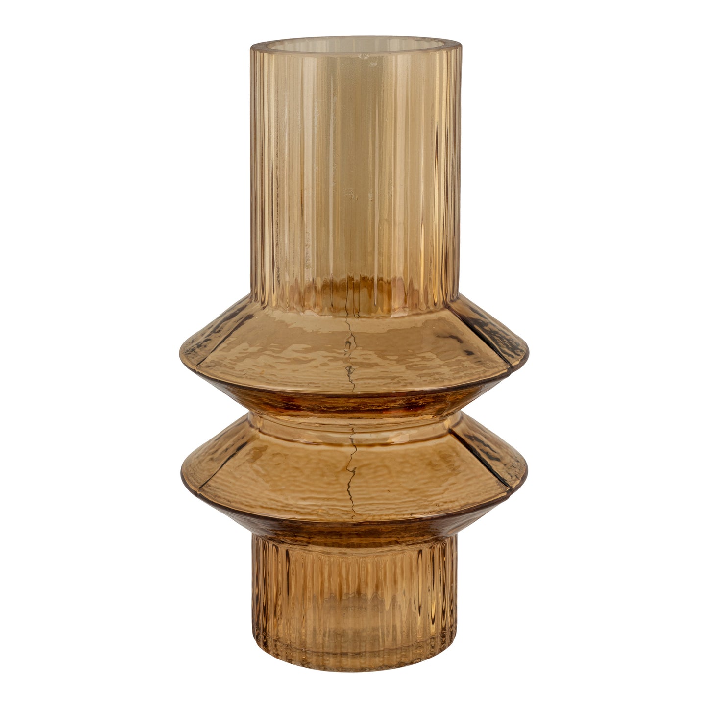 House Nordic - Vase i ravfarvet glas