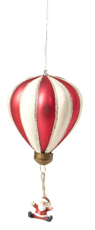Julekugle med ballon og julemand