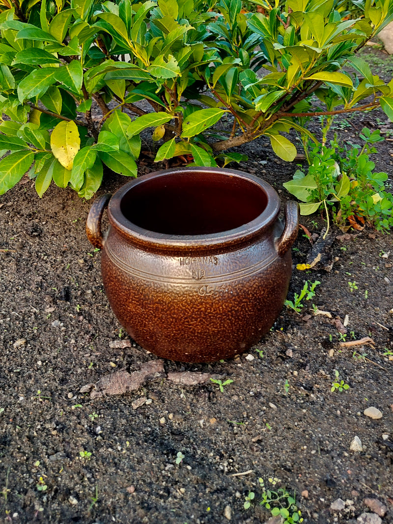 Höganäs syltekrukke 6 L i brun glasur, Ø 24 cm