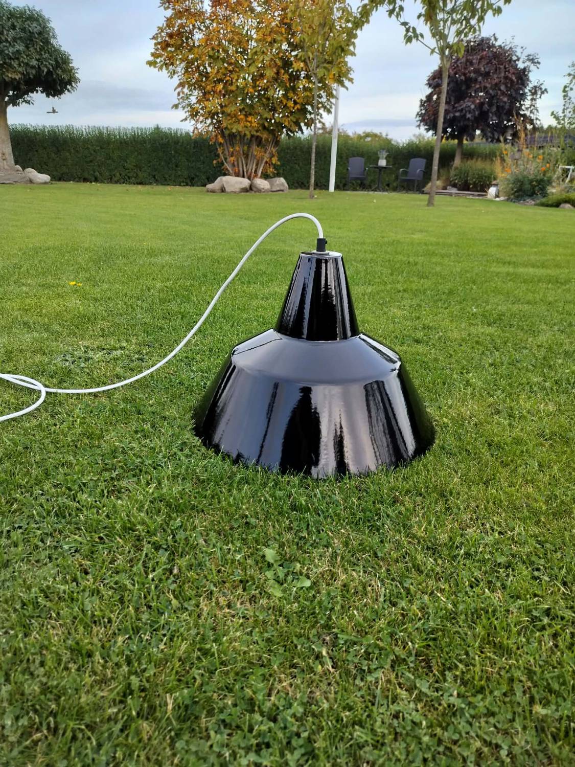 Secondhand - Louis Poulsen industri pendel i sort, Ø 45 cm