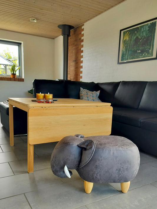 Børneskammel "elefanten Bodil" - Grå