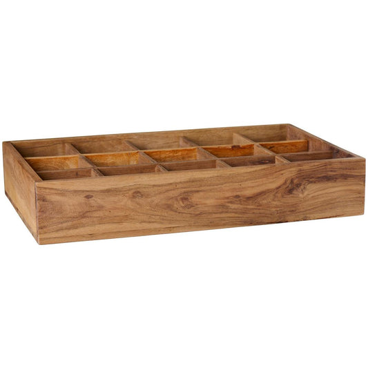 Ib Laursen - Kasse med 15 rum UNIKA L 56,5 x B 35 x H 10 cm