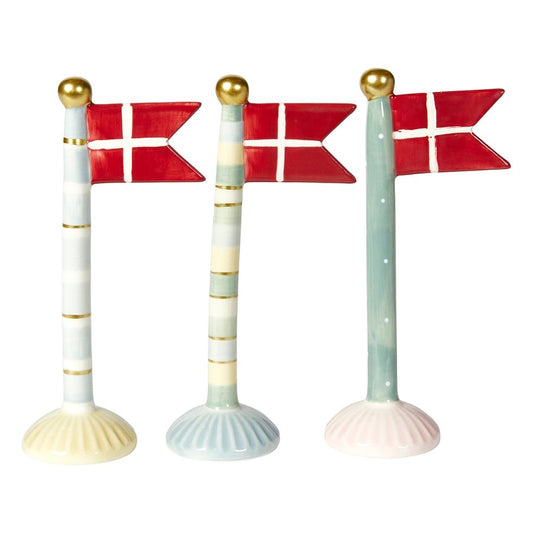 keramik flag med striber eller prikker Højde 19 cm