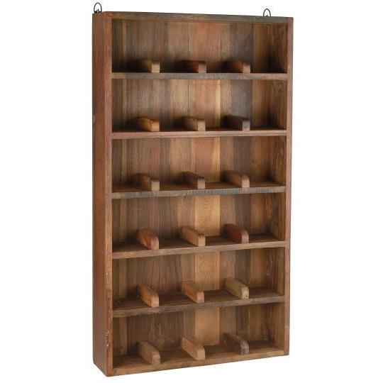 Væghylde m/6 opdelte hylder og 24 rum UNIKA 