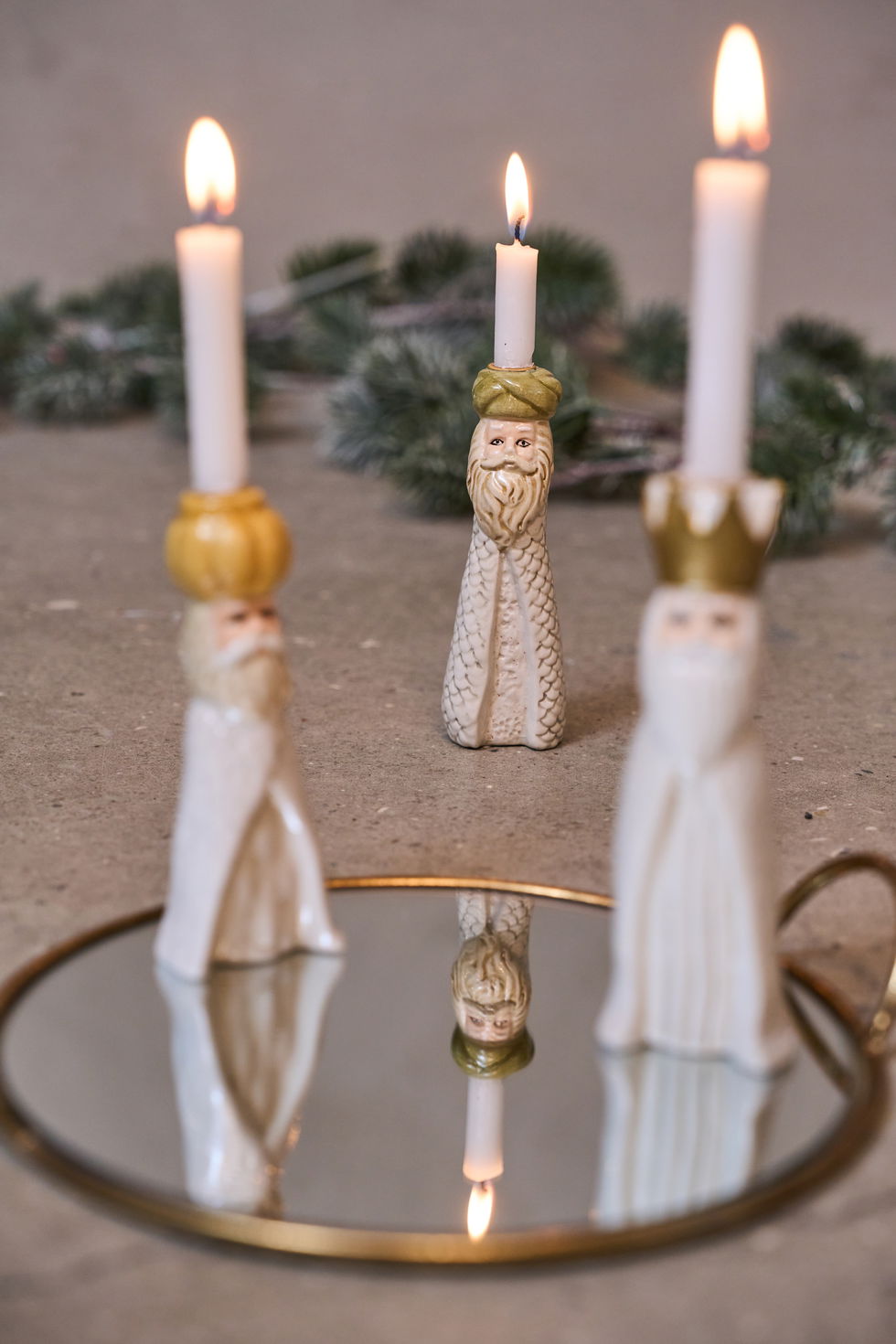 3 Vise Mænd i keramik