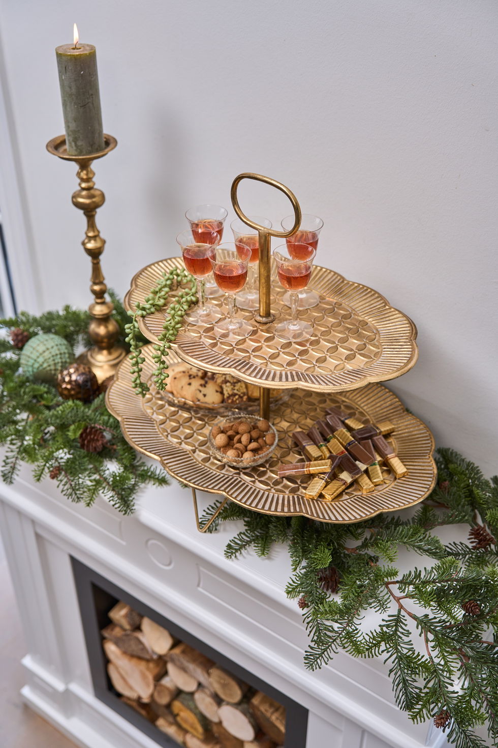 Opsats med 2 fade L 57 x B 39 x H 51 cm (rustik)