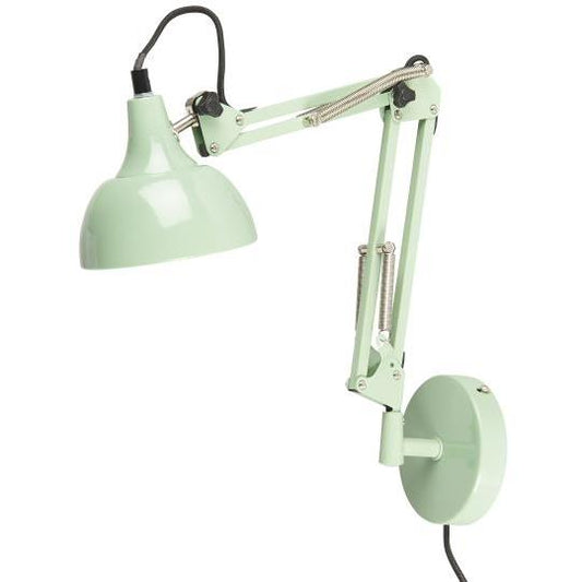Ib Laursen - Væglampe arkitektmodel, mintgrøn med hvid inderskærm