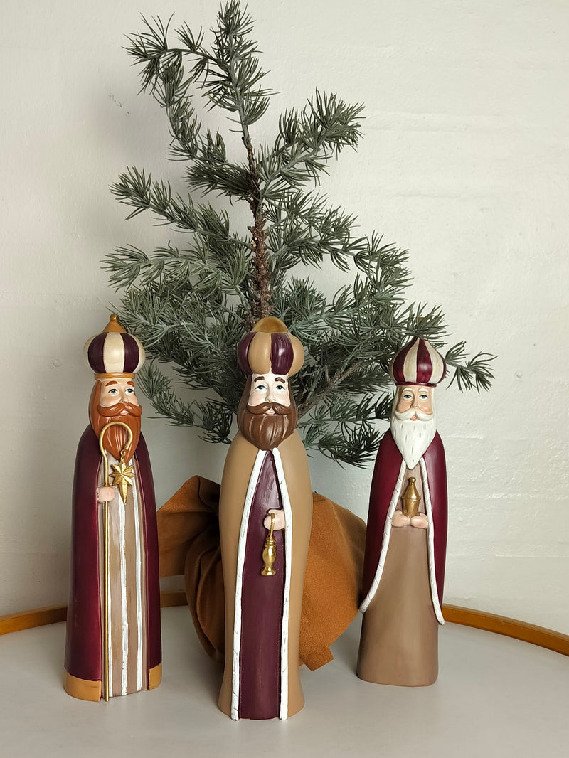 Hellig 3 konger H 30 cm Bordeaux