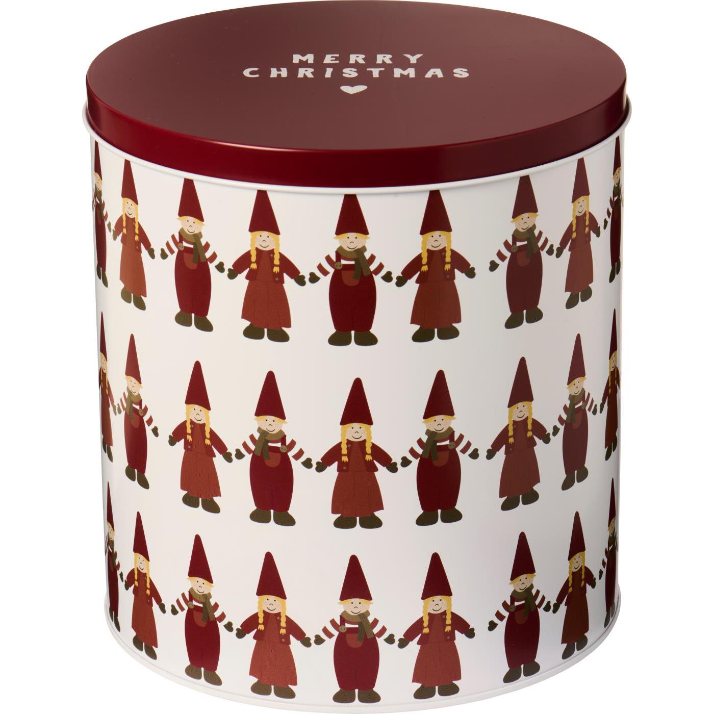 Ib Laursen - Kagedåse med nisser (rund)
