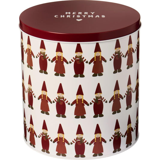 Ib Laursen - Kagedåse med nisser (rund)
