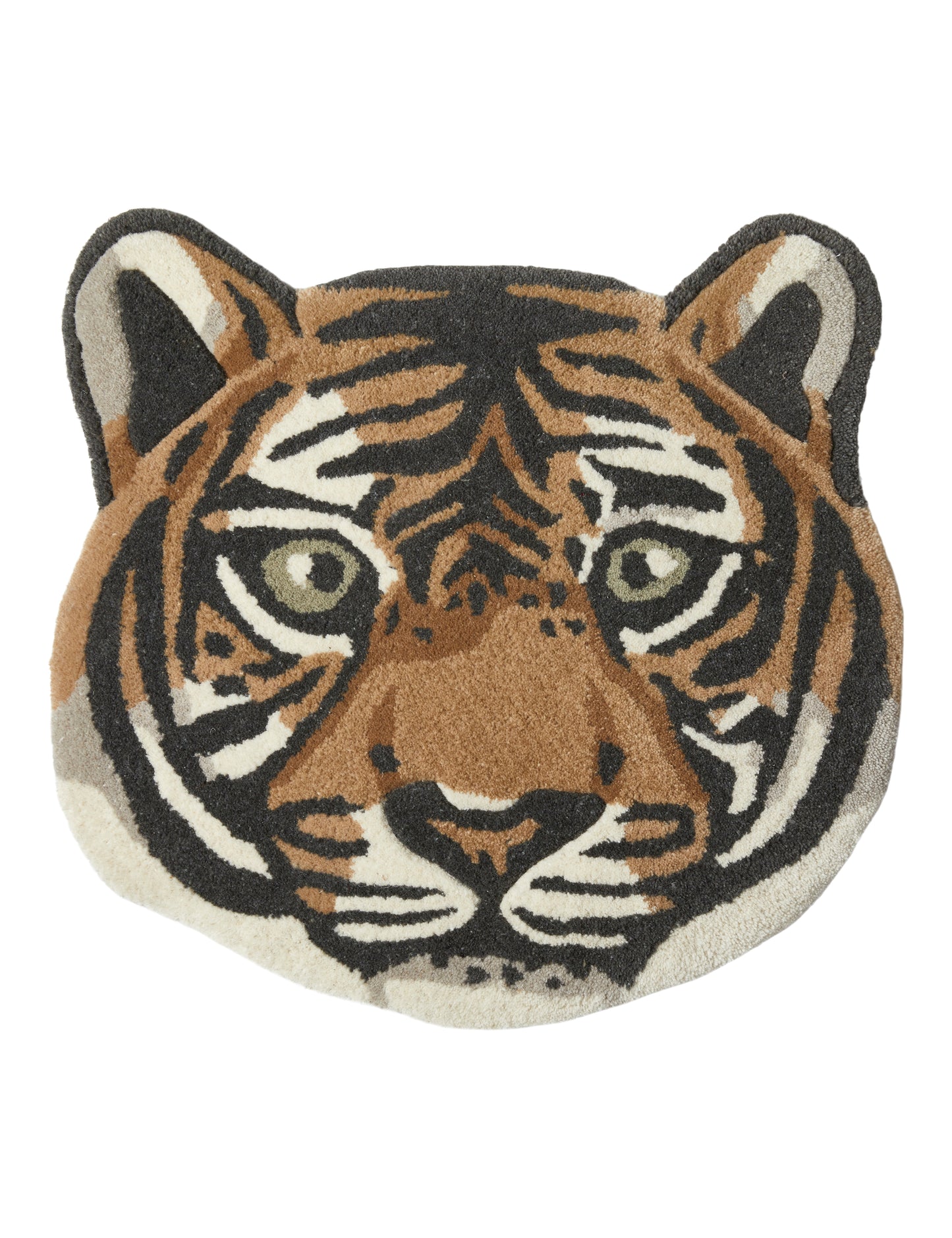 Tigerhoved uld gulvtæppe 50 x 50 cm