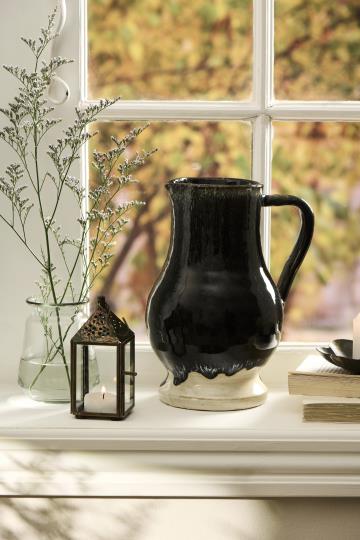 Ib Laursen - Vase med hank rustik blå Avignon H 24,5 cm