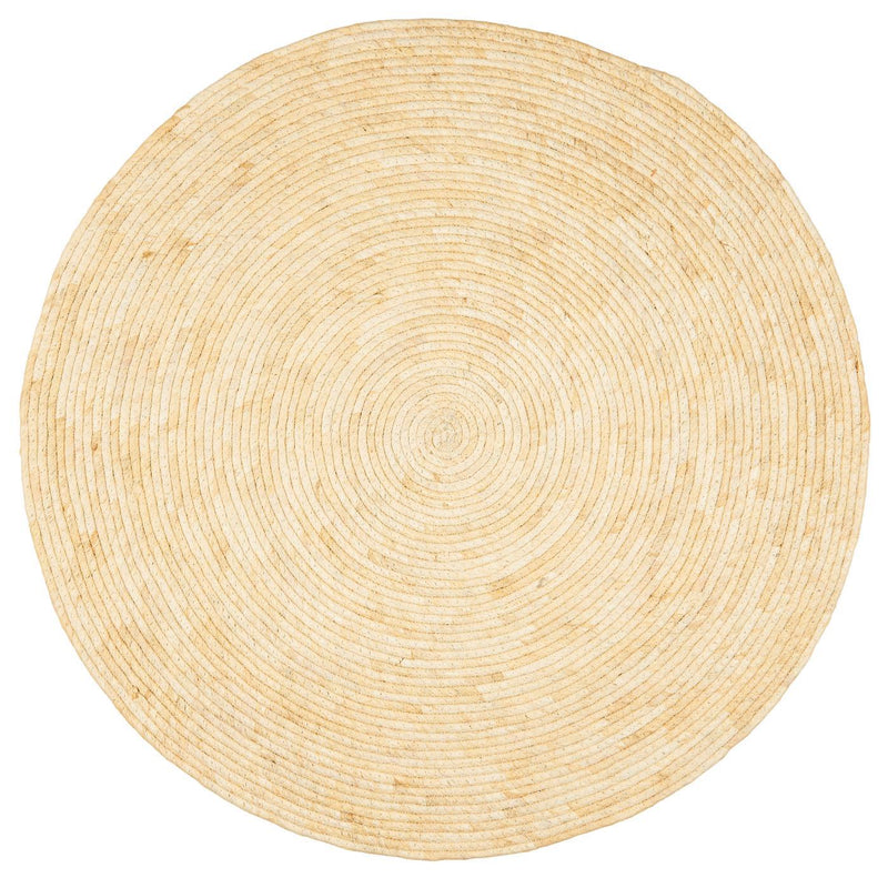 Ib Laursen - Gulvmåtte rund hvid majs Ø 80 cm