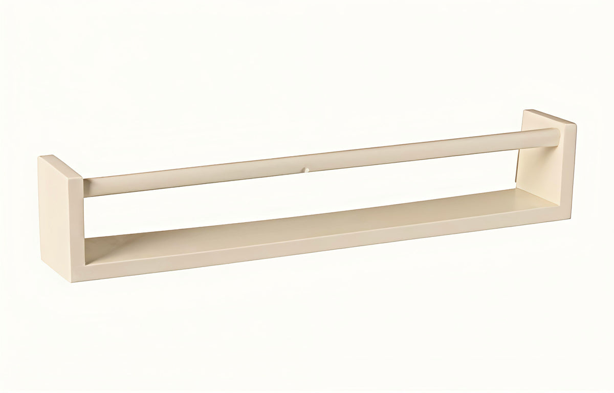 Ib Laursen - Hvid hylde med forkant og tværstang, L 60 cm