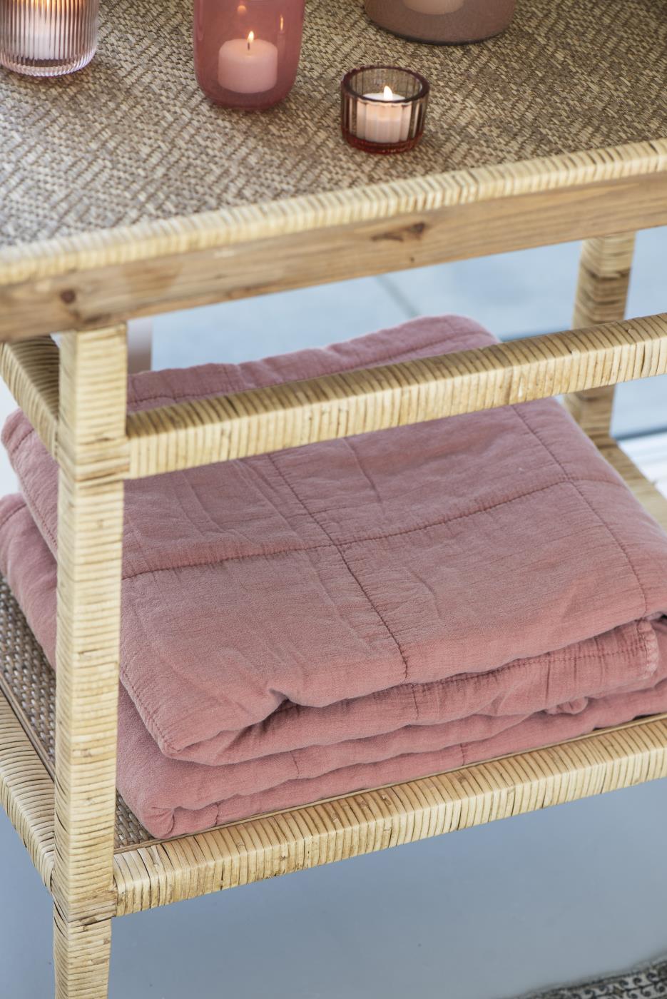 Ib Laursen - Vintage quilt faded rose 130 x 180 cm