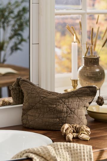 Ib Laursen - Toilettaske quiltet brun
