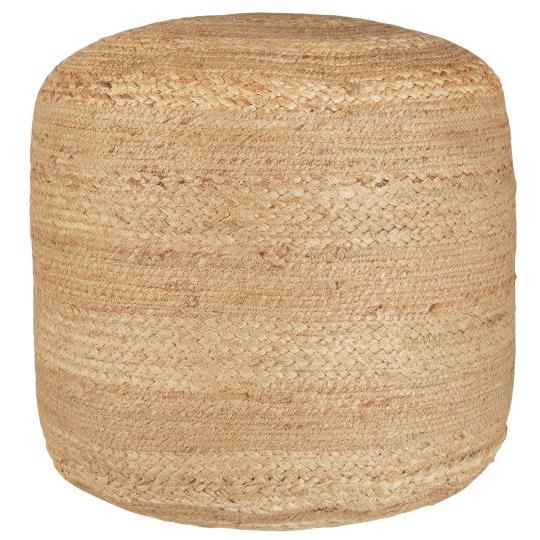 Ib Laursen - Rund jute puf ø 40 x H 40 cm