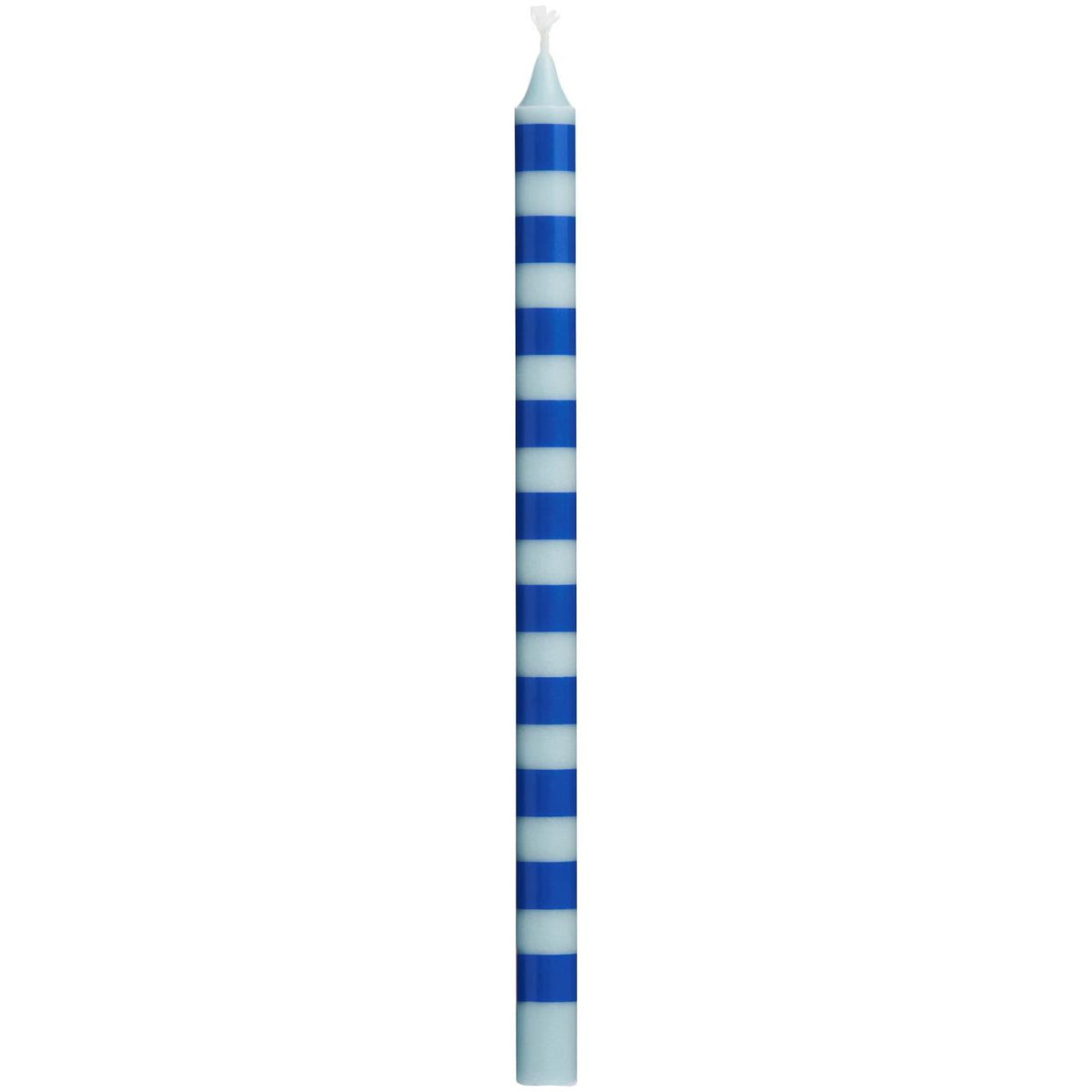 Ib Laursen - Kertelys 10 stk. stribet blå/lyseblå Ø 1,3 x H 20 cm