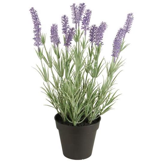 Ib Laursen - Lavendel i sort potte (kunstig)