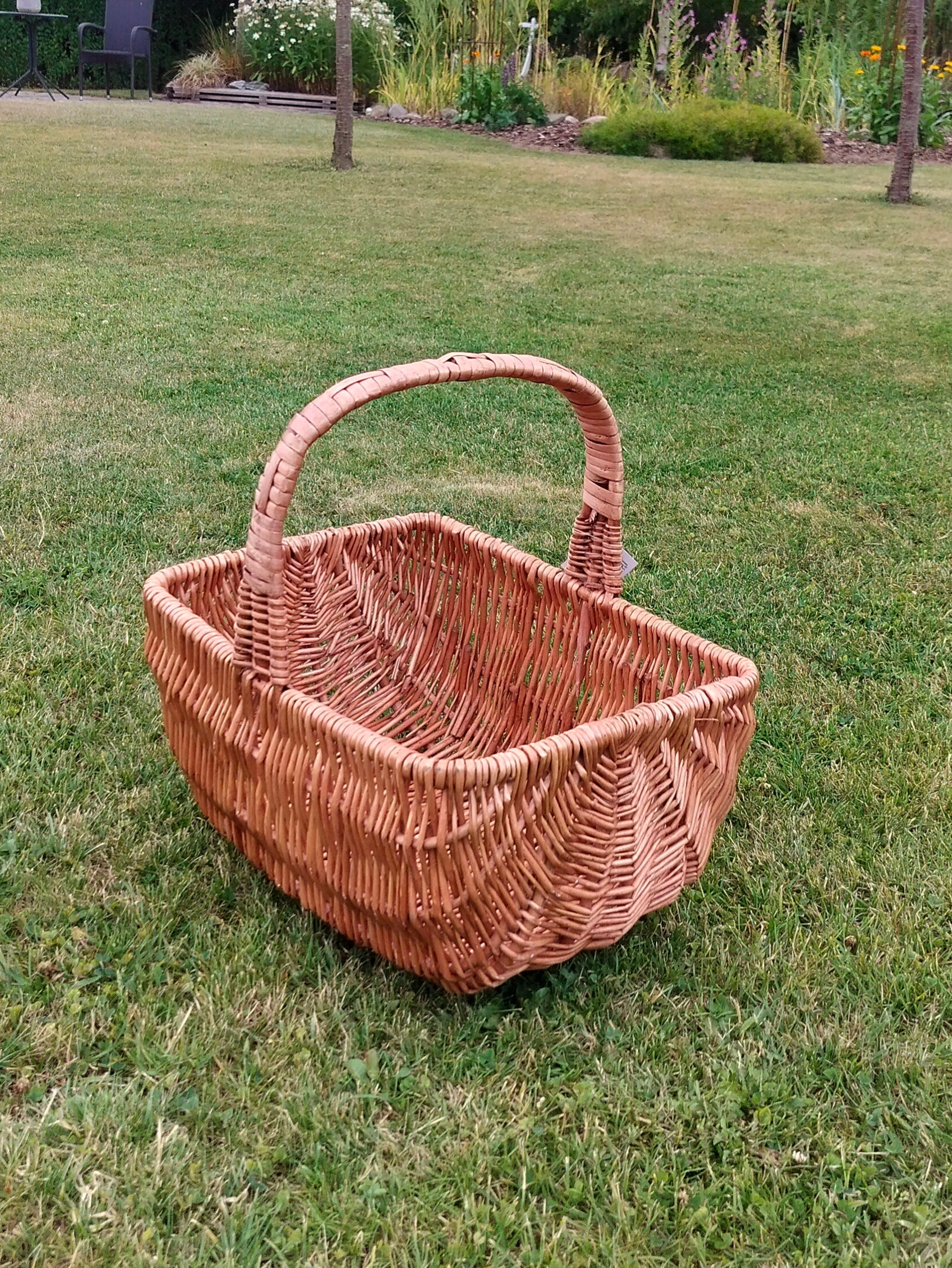 Hollænderkurv i kogepil L 40 x D 30 x H 20/38 cm