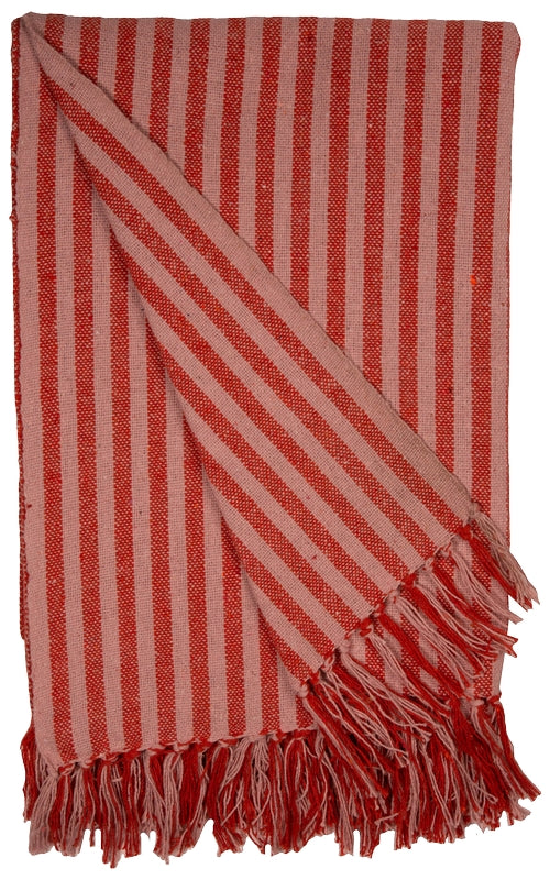 Au Maison - Plaid stribet rød/rose 130 x 180 cm