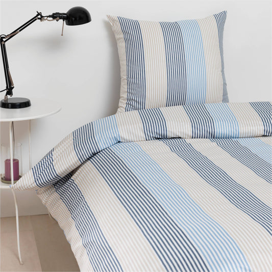 BySkagen - Sengetøj Charlotte smalle striber 140 x 200 cm Renforcé bomuld