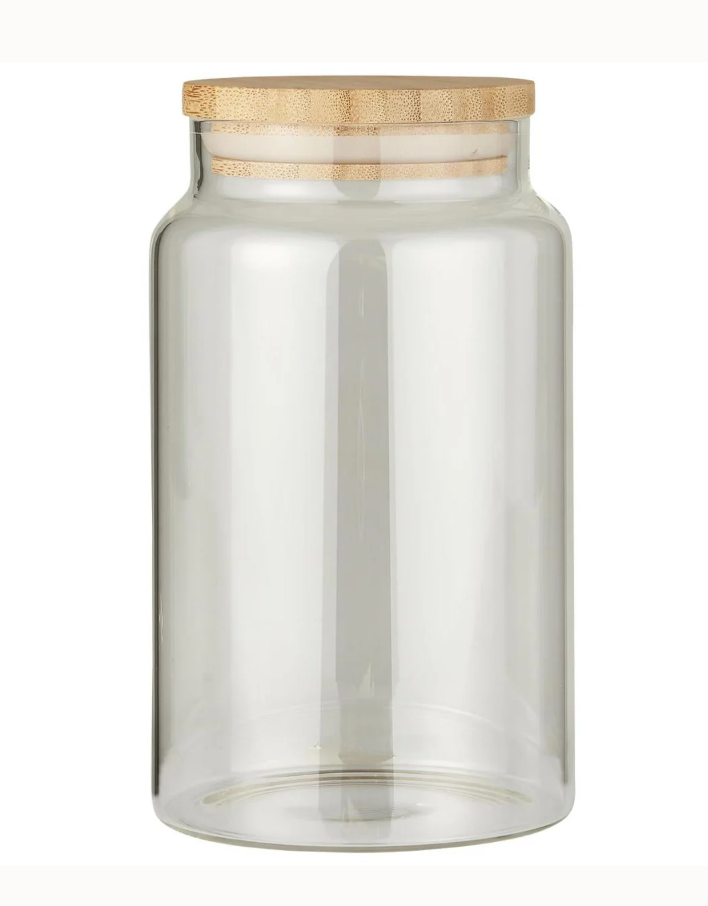 Opbevaringsglas med bambuslåg 1000 ml