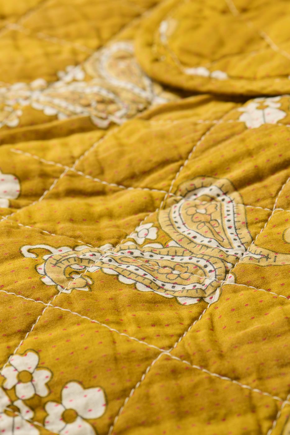 Ib Laursen - Quilt mustard med paisleymønster