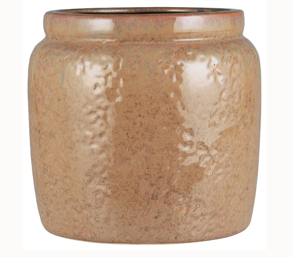 Terracotta skjuler med kant i farven CLAY Ø 19,5 x H 20,5 cm