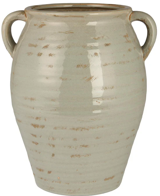Skjuler med riller og hanke glaseret L 26 x B 23 x H 30 cm