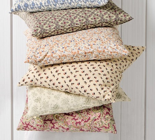 Pudebetræk "Antonia" Beige med brune og røde blomster