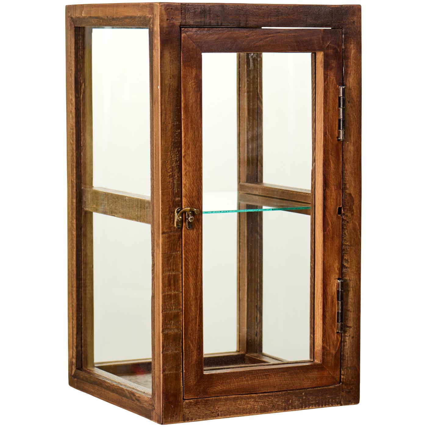 Glaskabinet med glas på 4 sider og 1 glashylde UNIKA 25 x 25 x H 46,5