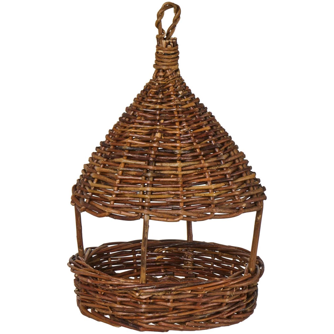 Fuglefoderhus af ubarket pil Ø 21 x H 32 cm
