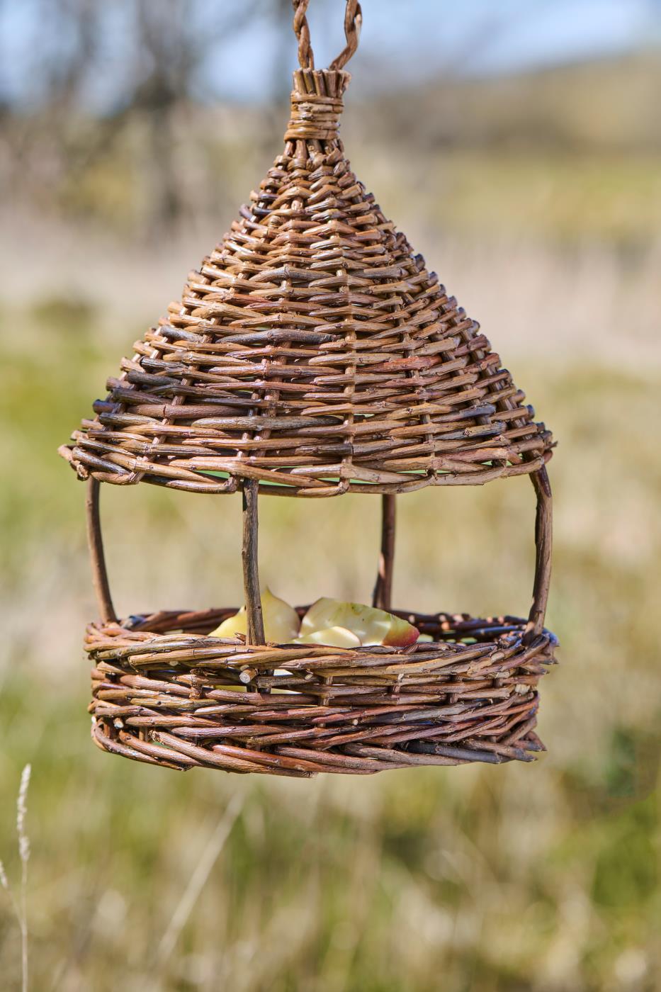 Fuglefoderhus af ubarket pil Ø 21 x H 32 cm