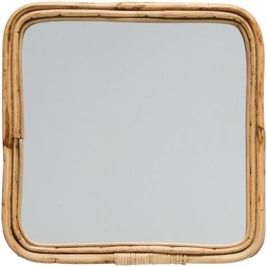 Ib Laursen - Vægspejl med bambuskant B 29,7 x H 29,7 x D 1,4 cm