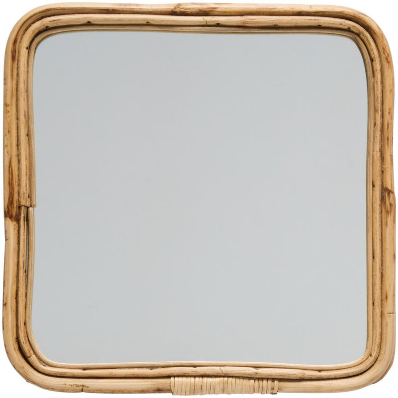 Ib Laursen - Vægspejl med bambuskant B 29,7 x H 29,7 x D 1,4 cm