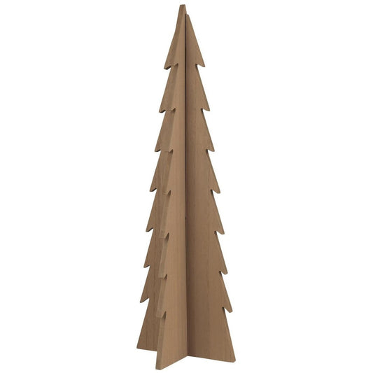 Juletræ skåret i træ, BRUN H 54 cm