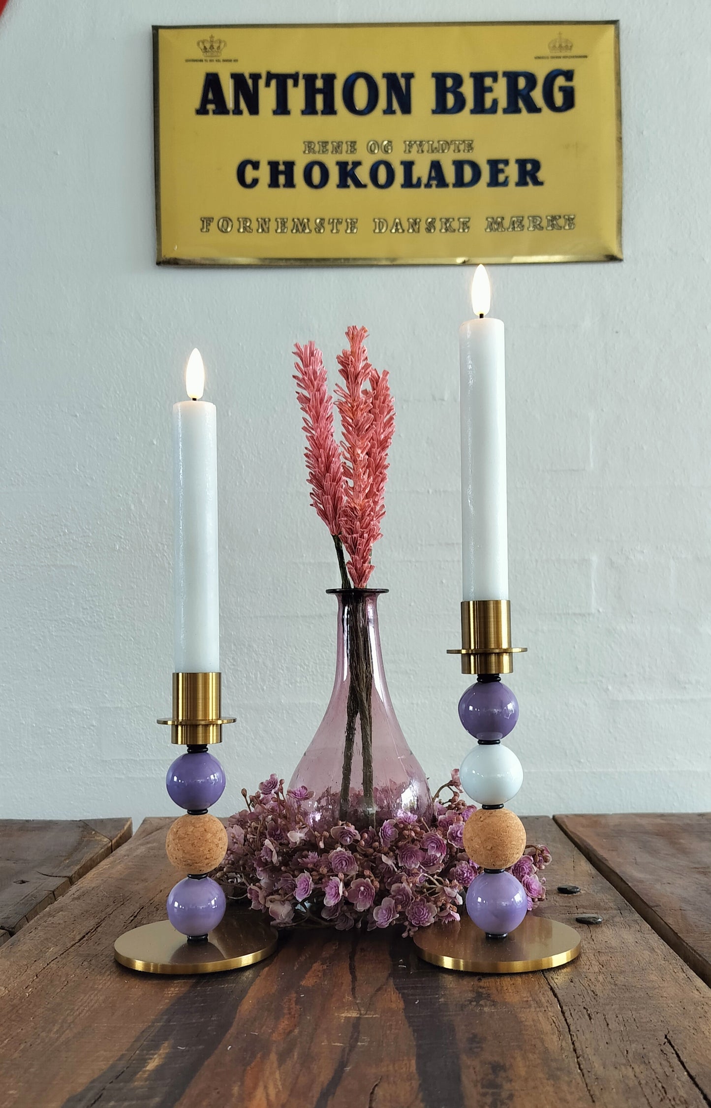 MY-Candle - Lysestage sæt i messing, model 9144