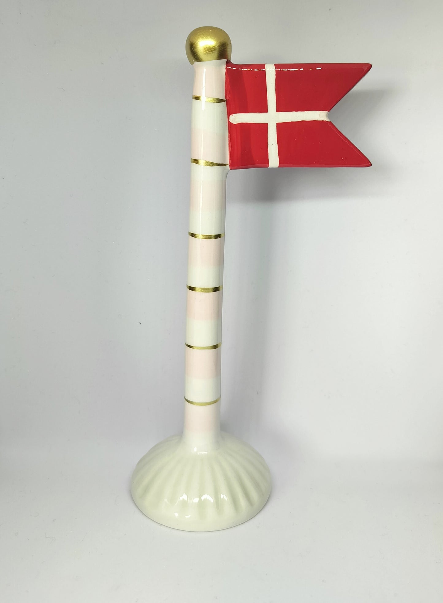 Speedtsberg - Keramik flag 9 x 6 x 19 cm (med striber og/eller prikker)