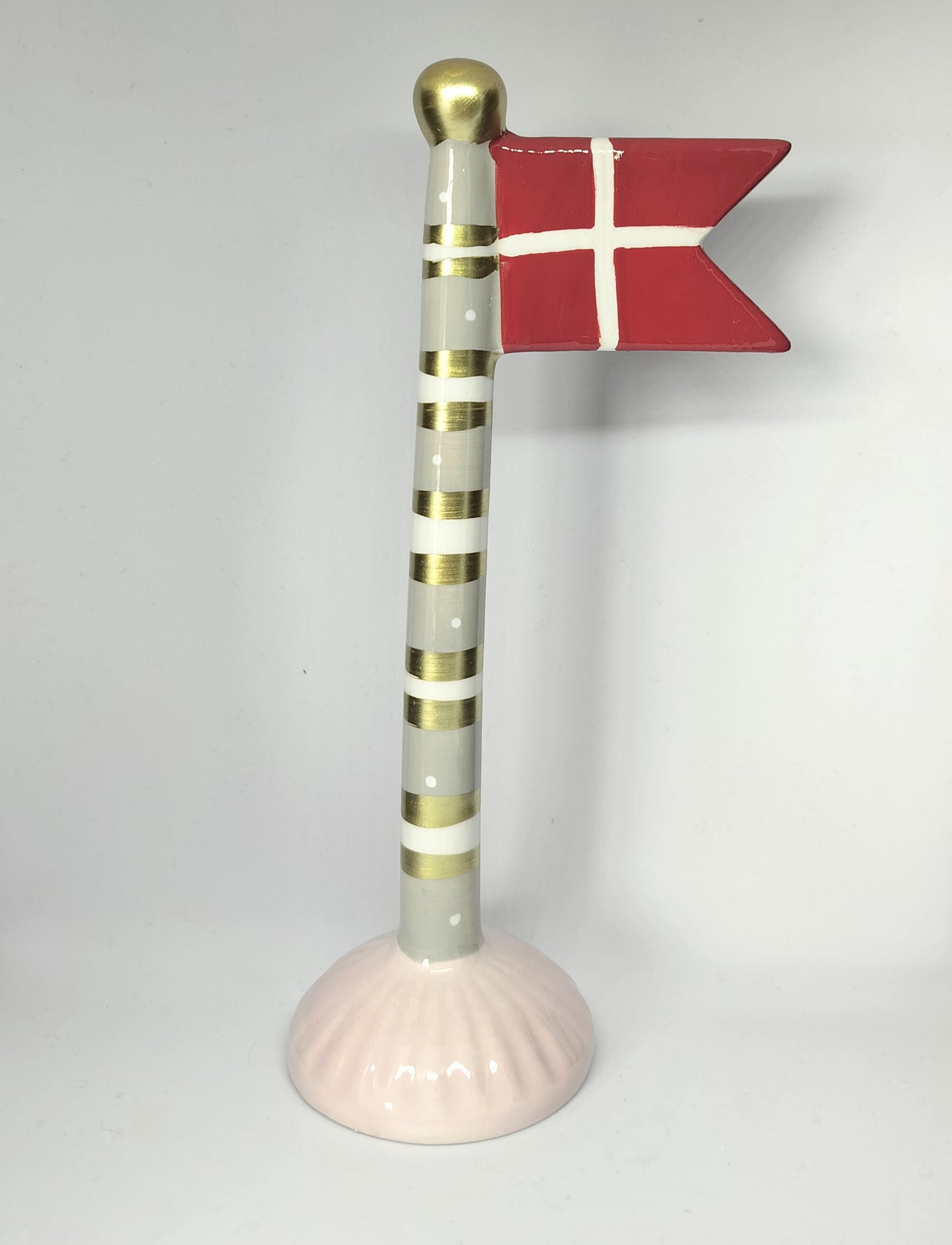 Speedtsberg - Keramik flag 9 x 6 x 19 cm (med striber og/eller prikker)