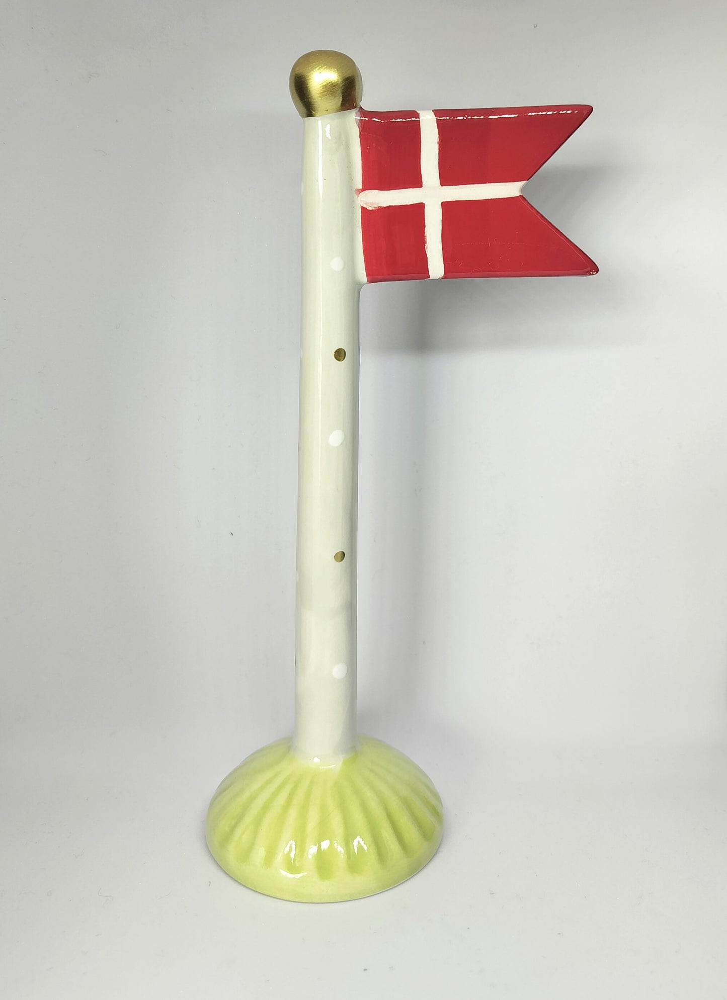 Speedtsberg - Keramik flag 9 x 6 x 19 cm (med striber og/eller prikker)