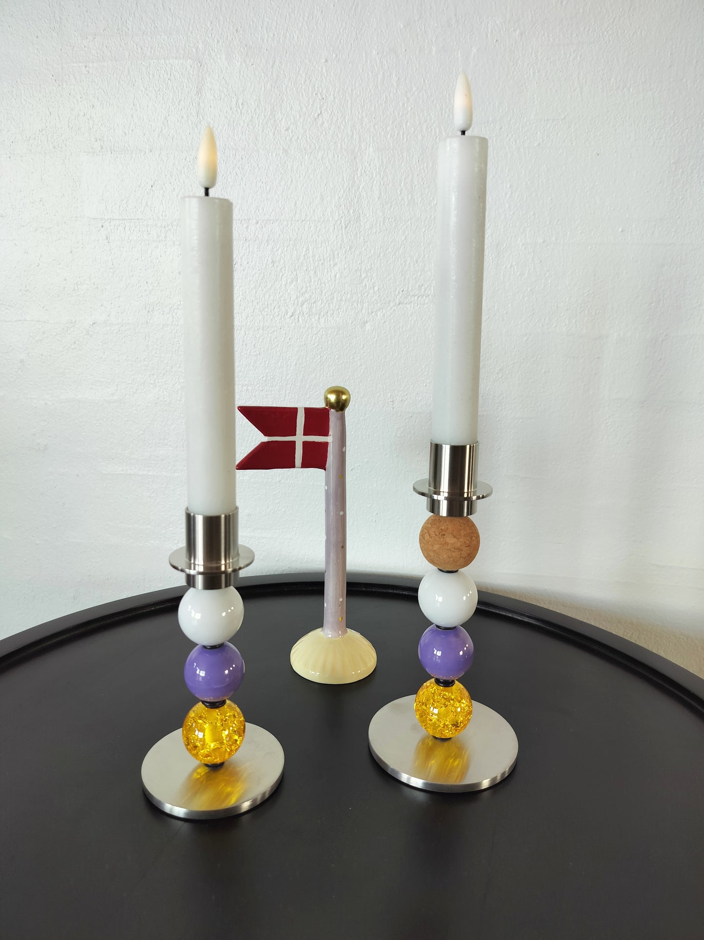 MY-Candle - Lysestage sæt i stål, model 9148