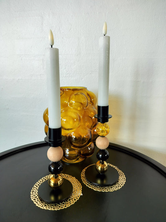 MY-Candle - Lysestage sæt i sort, model 9150