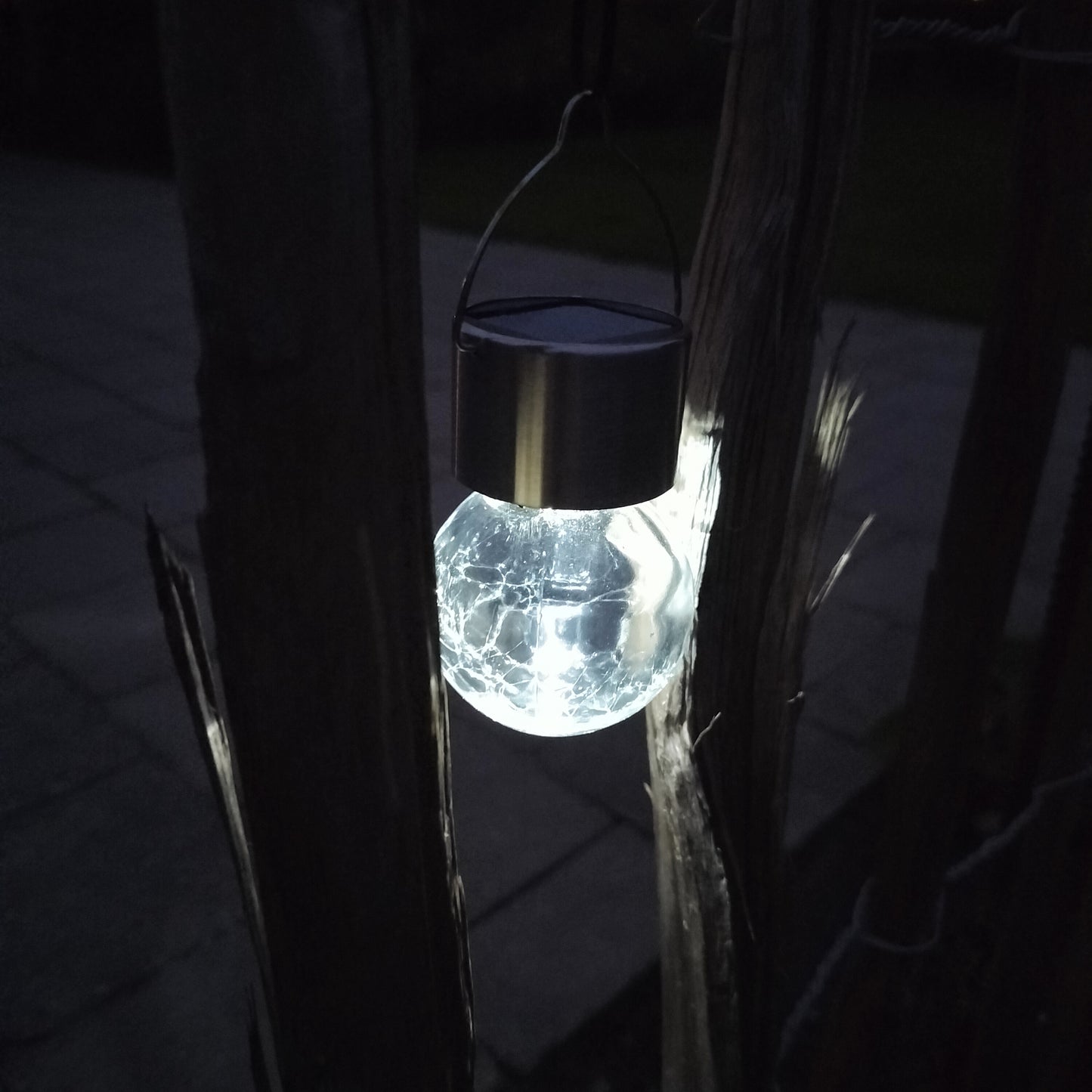 Solcelle LED pærer - 3 stk med krakeleret klar glas