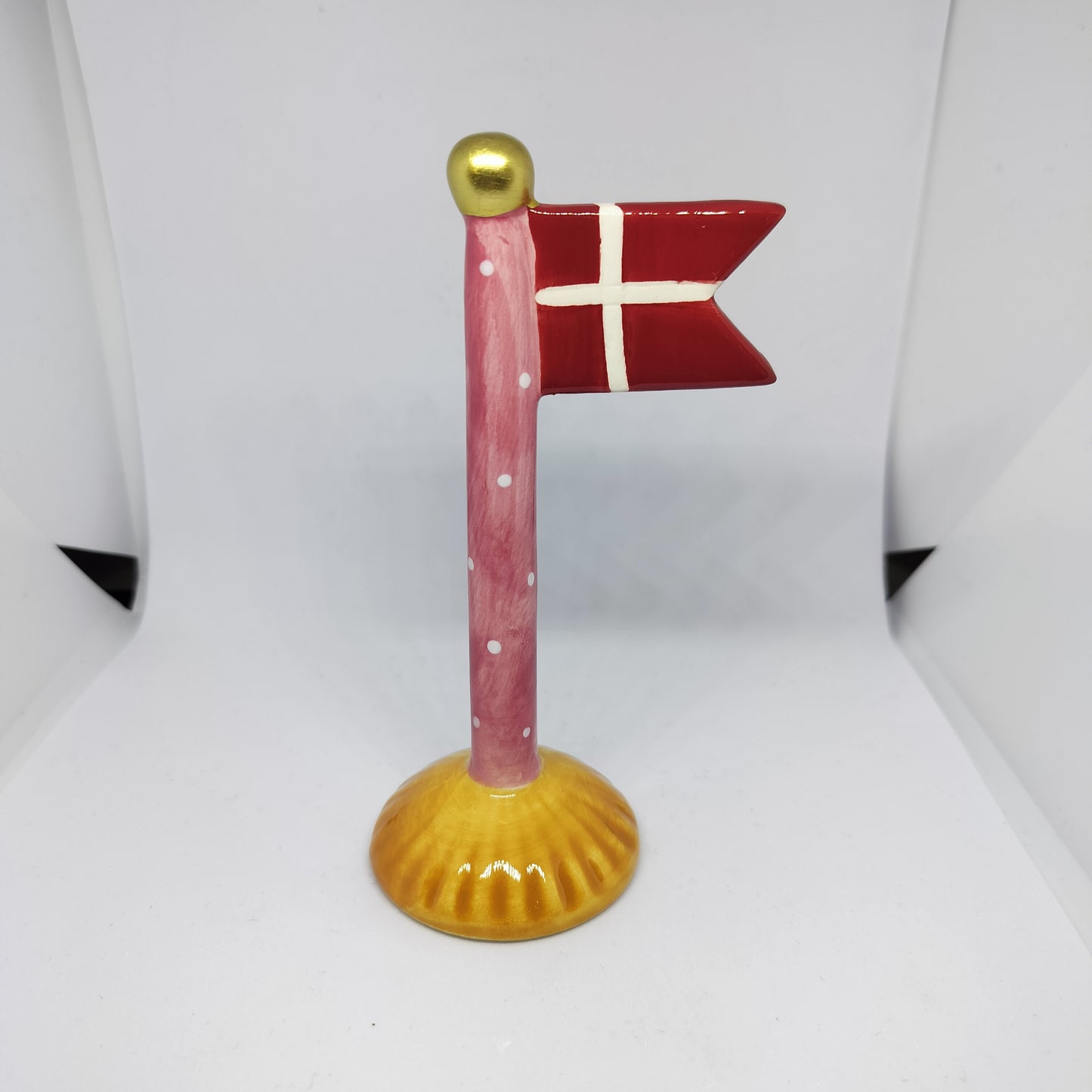 Speedtsberg - Keramik flag med striber eller prikker 8 x 5 x 14 cm